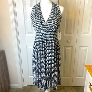 Calvin Klein Black and White Pattern Dress